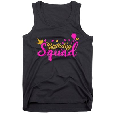 Birthday Squad Funny Birthday Party Girl Tank Top