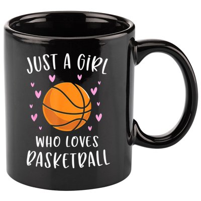 Basketball Shirt For Girls Just A Girl Who Loves Basketball 11oz C Handle Ceramic Mug