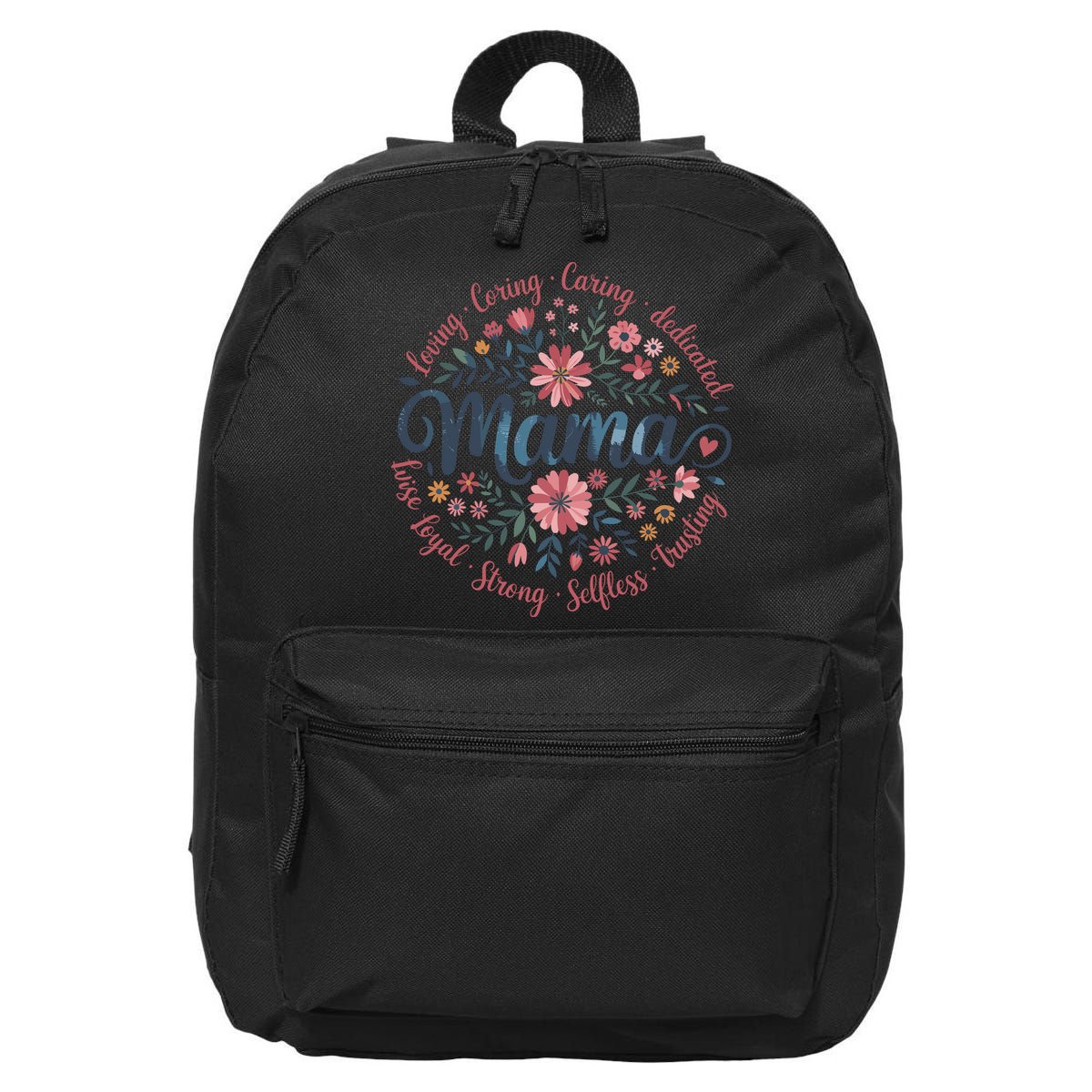 Boho Style Floral Mama She Is Mom Mothers Day 16 in Basic Backpack
