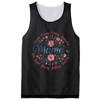 Boho Style Floral Mama She Is Mom Mothers Day Mesh Reversible Basketball Jersey Tank