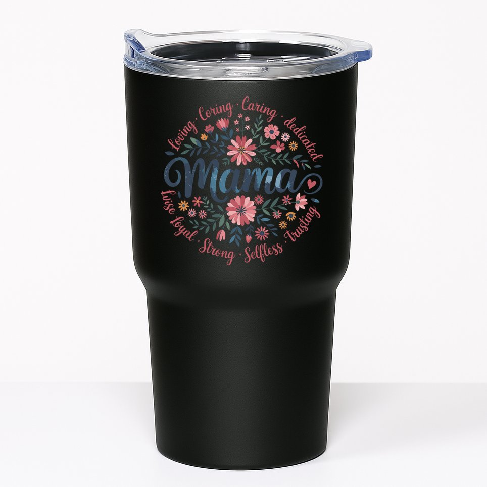 Boho Style Floral Mama She Is Mom Mothers Day Tumbler
