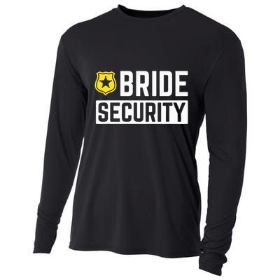 Bride Security Funny Wedding Bridal Party Cooling Performance Long Sleeve Crew