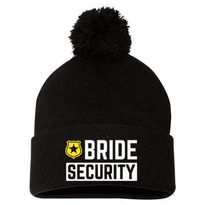 Bride Security Funny Wedding Bridal Party Pom Pom 12in Knit Beanie