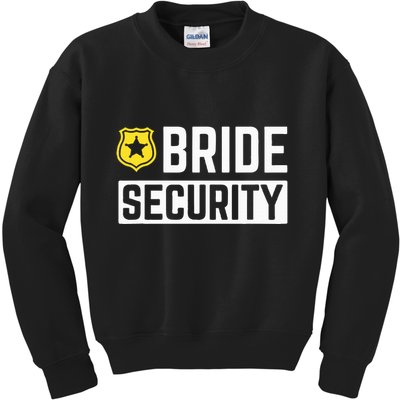 Bride Security Funny Wedding Bridal Party Kids Sweatshirt