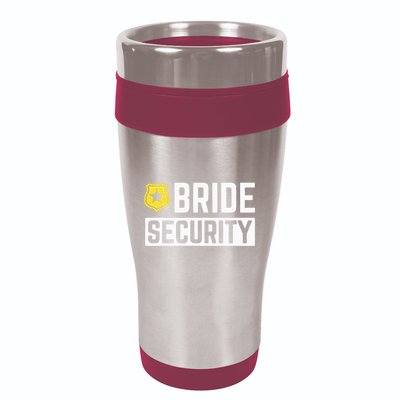 Bride Security Funny Wedding Bridal Party 16oz Travel Tumbler