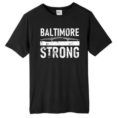 Baltimore Strong Francis Scott Key Bridge Tall Fusion ChromaSoft Performance T-Shirt