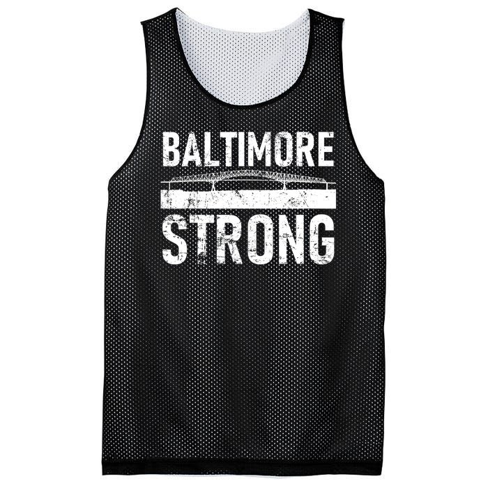 Baltimore Strong Francis Scott Key Bridge Mesh Reversible Basketball Jersey Tank