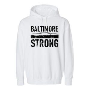 Baltimore Strong Francis Scott Key Bridge Garment-Dyed Fleece Hoodie