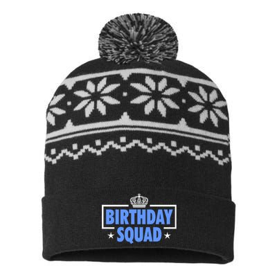 Birthday Squad For Birthday Celebration USA-Made Snowflake Beanie