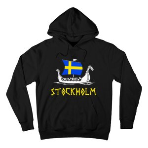 Boat Swedish Flag Sweden Viking Ship Stockholm Hoodie