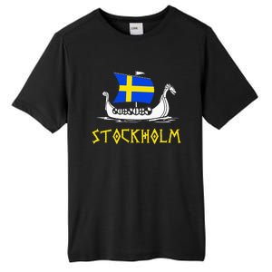 Boat Swedish Flag Sweden Viking Ship Stockholm Tall Fusion ChromaSoft Performance T-Shirt