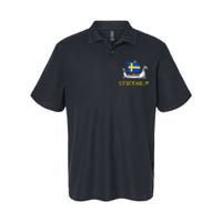 Boat Swedish Flag Sweden Viking Ship Stockholm Softstyle Adult Sport Polo