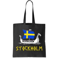 Boat Swedish Flag Sweden Viking Ship Stockholm Tote Bag