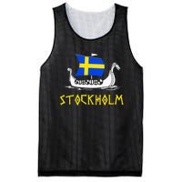 Boat Swedish Flag Sweden Viking Ship Stockholm Mesh Reversible Basketball Jersey Tank