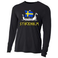 Boat Swedish Flag Sweden Viking Ship Stockholm Cooling Performance Long Sleeve Crew