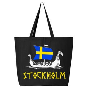 Boat Swedish Flag Sweden Viking Ship Stockholm 25L Jumbo Tote