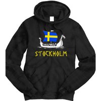 Boat Swedish Flag Sweden Viking Ship Stockholm Tie Dye Hoodie