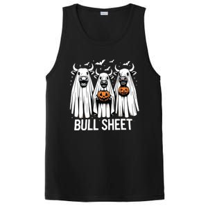 Bull Sheet Funny Ghost Cow Halloween PosiCharge Competitor Tank