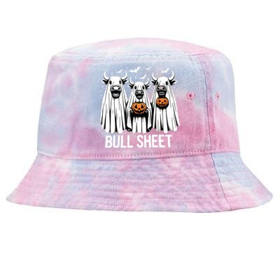 Bull Sheet Funny Ghost Cow Halloween Tie-Dyed Bucket Hat