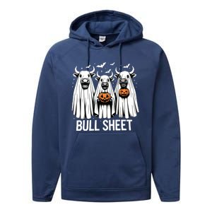 Bull Sheet Funny Ghost Cow Halloween Performance Fleece Hoodie