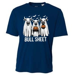 Bull Sheet Funny Ghost Cow Halloween Cooling Performance Crew T-Shirt