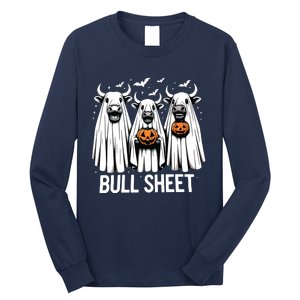 Bull Sheet Funny Ghost Cow Halloween Long Sleeve Shirt