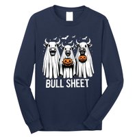 Bull Sheet Funny Ghost Cow Halloween Long Sleeve Shirt