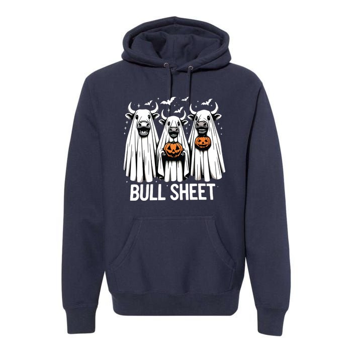 Bull Sheet Funny Ghost Cow Halloween Premium Hoodie