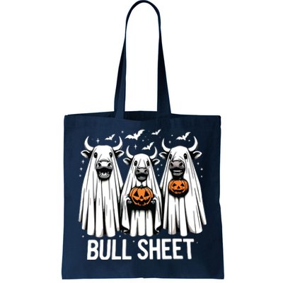 Bull Sheet Funny Ghost Cow Halloween Tote Bag