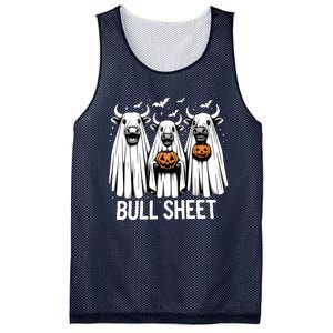 Bull Sheet Funny Ghost Cow Halloween Mesh Reversible Basketball Jersey Tank