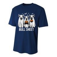 Bull Sheet Funny Ghost Cow Halloween Performance Sprint T-Shirt