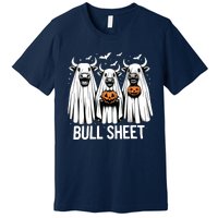 Bull Sheet Funny Ghost Cow Halloween Premium T-Shirt