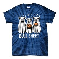 Bull Sheet Funny Ghost Cow Halloween Tie-Dye T-Shirt