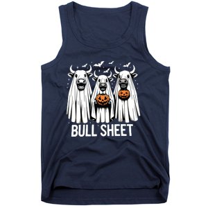 Bull Sheet Funny Ghost Cow Halloween Tank Top