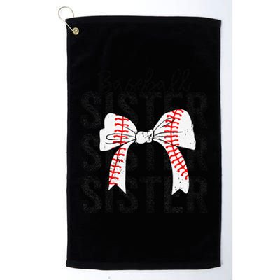 Baseball Sister Funny Baseball Life Softball Life Girl Platinum Collection Golf Towel