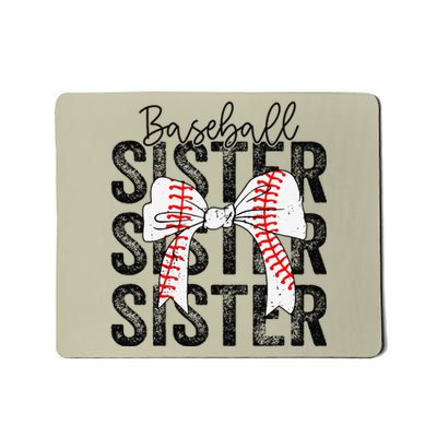 Baseball Sister Funny Baseball Life Softball Life Girl Mousepad