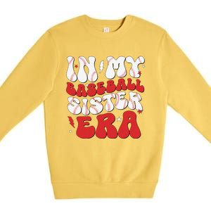 Baseball Sister Funny Women Mothers Day Premium Crewneck Sweatshirt