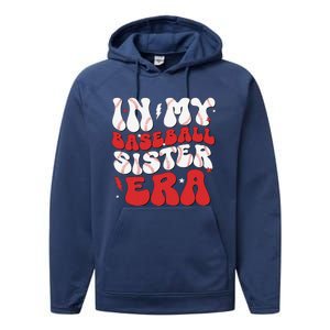 Baseball Sister Funny Women Mothers Day Performance Fleece Hoodie