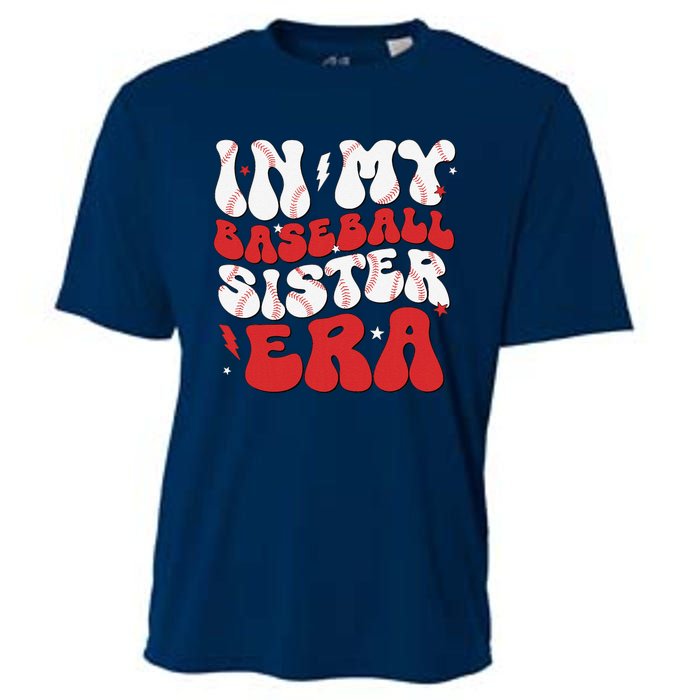 Baseball Sister Funny Women Mothers Day Cooling Performance Crew T-Shirt