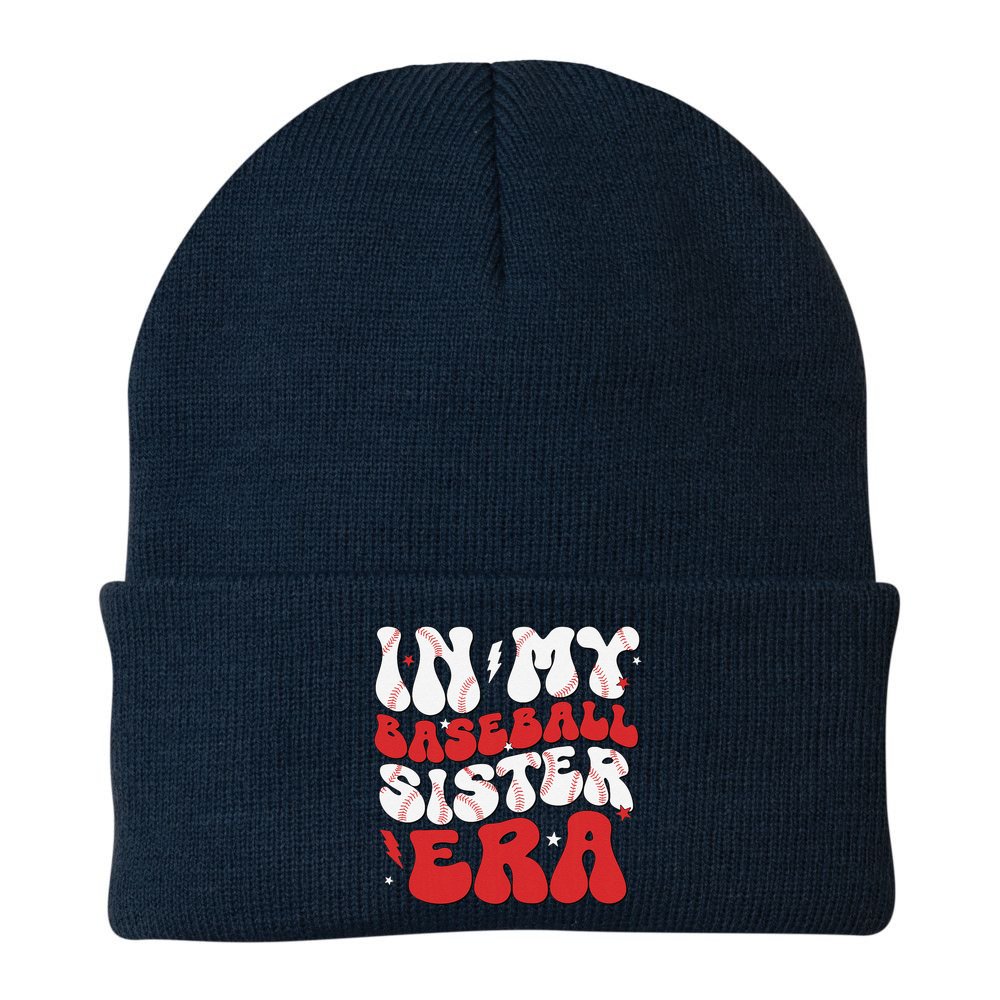 Baseball Sister Funny Women Mothers Day Beanie