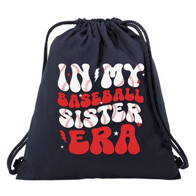 Baseball Sister Funny Women Mothers Day Drawstring Bag