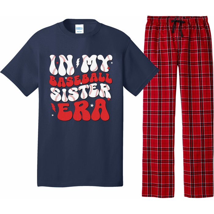 Baseball Sister Funny Women Mothers Day Pajama Set