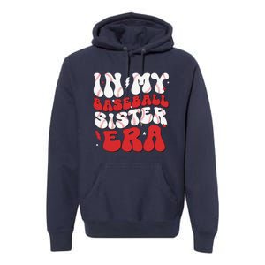 Baseball Sister Funny Women Mothers Day Premium Hoodie