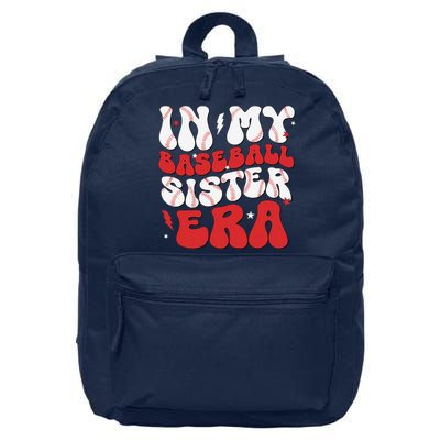 Baseball Sister Funny Women Mothers Day 16 in Basic Backpack