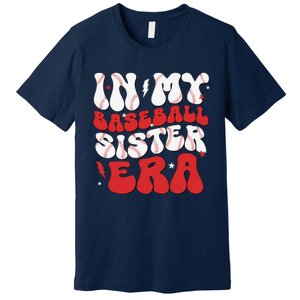 Baseball Sister Funny Women Mothers Day Premium T-Shirt