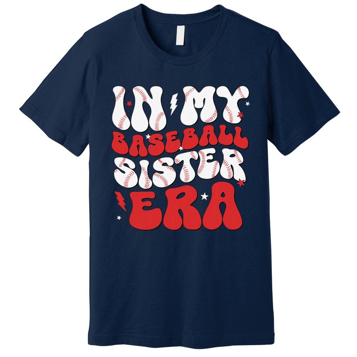 Baseball Sister Funny Women Mothers Day Premium T-Shirt