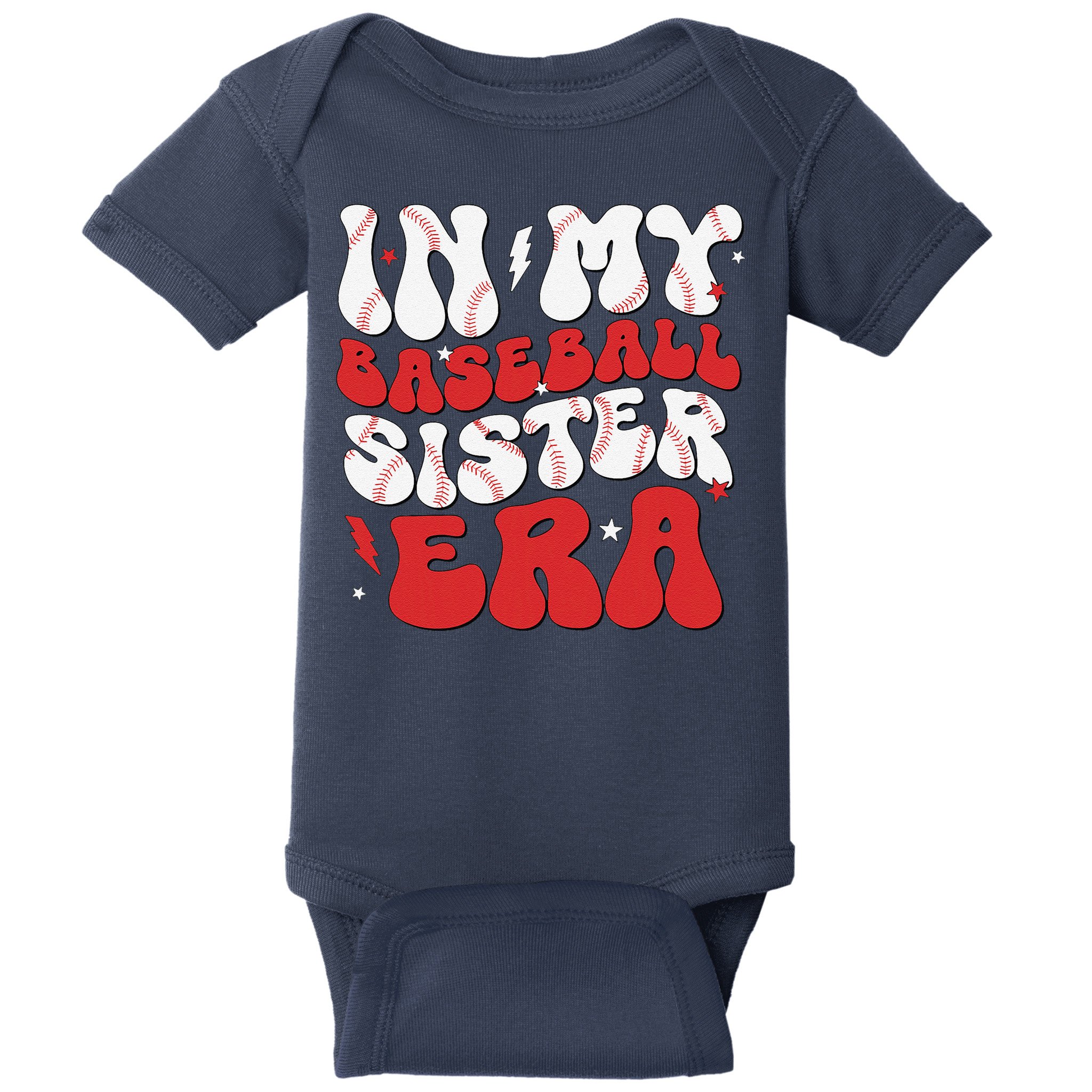 Baseball Sister Funny Women Mothers Day Baby Bodysuit