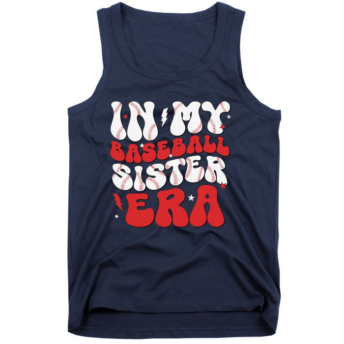 Baseball Sister Funny Women Mothers Day Tank Top