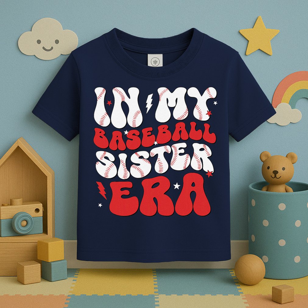 Baseball Sister Funny Women Mothers Day Toddler T-Shirt