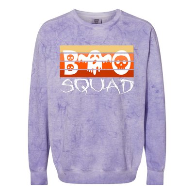 Boo Squad Funny Happy Halloween Cute Ghost Colorblast Crewneck Sweatshirt